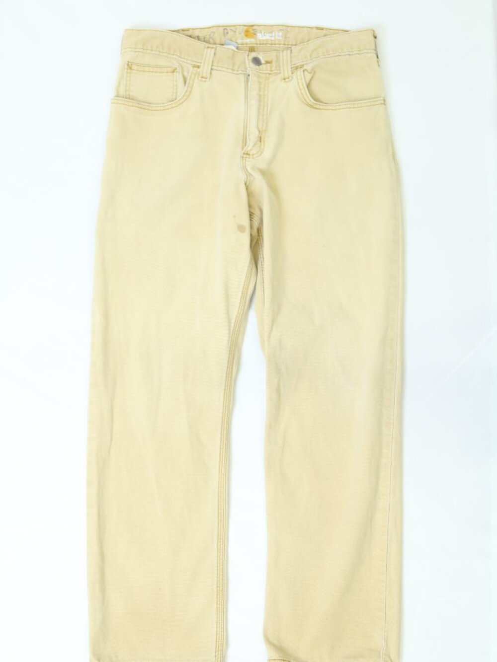 Men's Beige Carhartt Relaxed Fit Work Pants